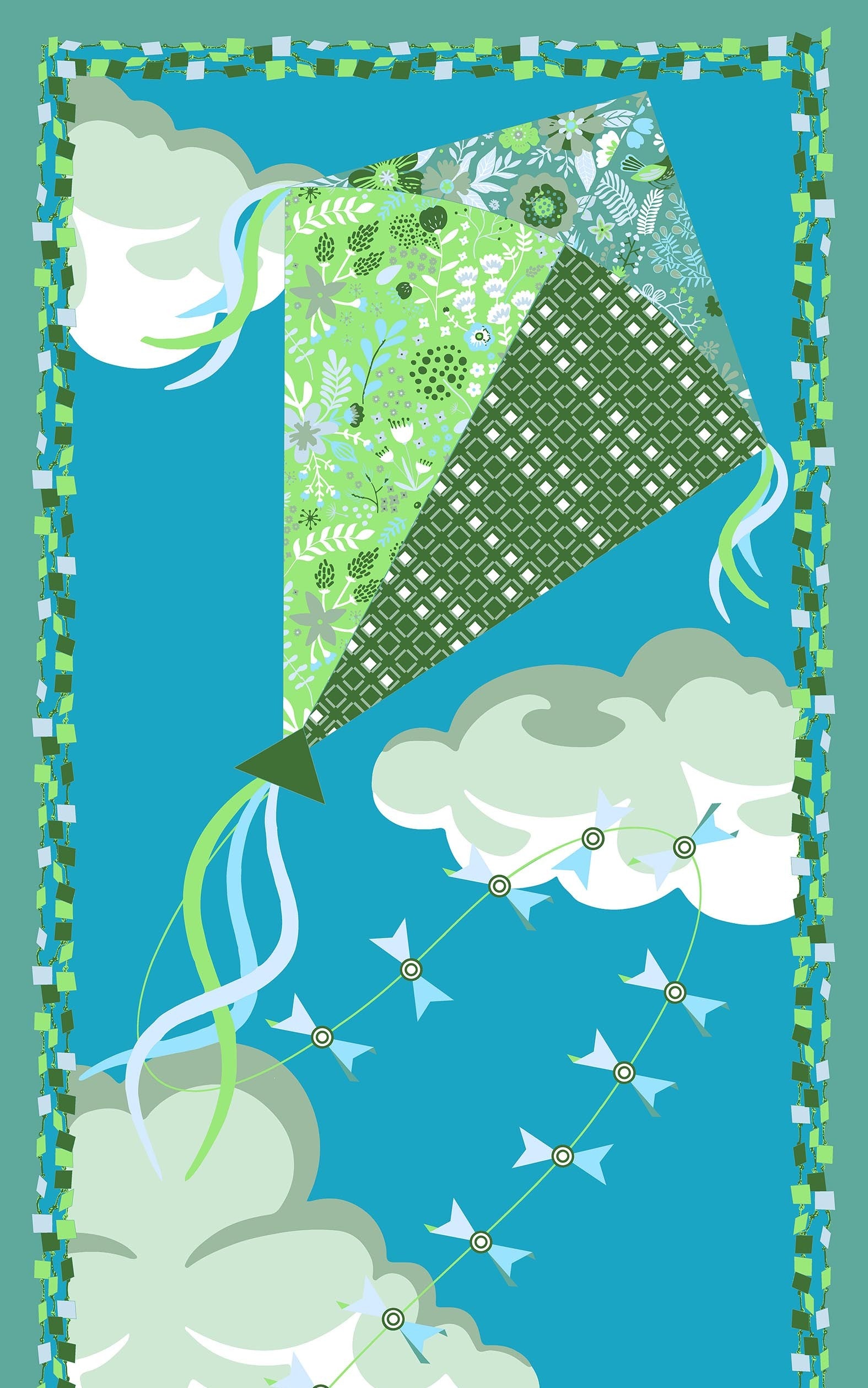 Green "Sherwood" - Wool stole 