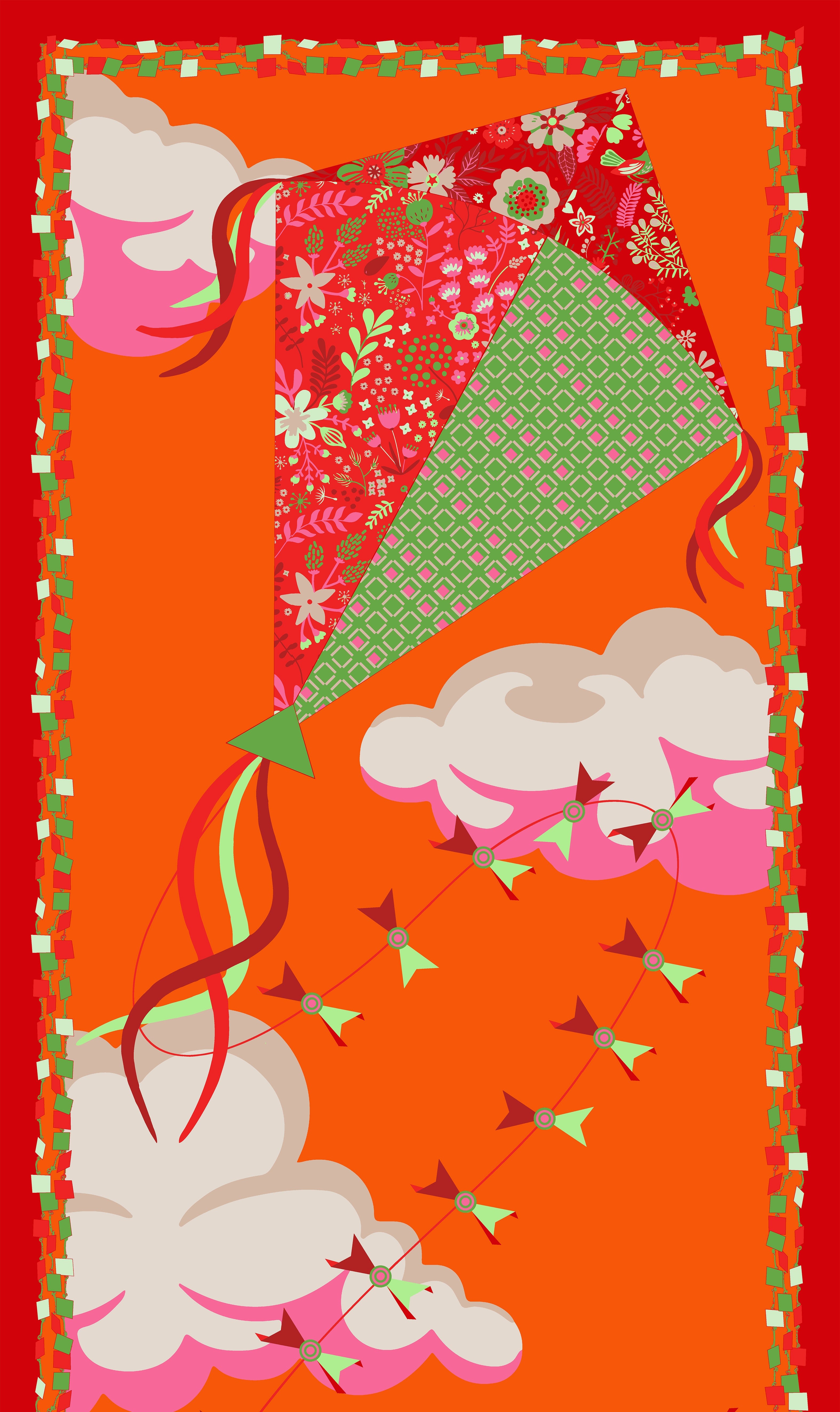 Green "Sherwood" - Wool stole 