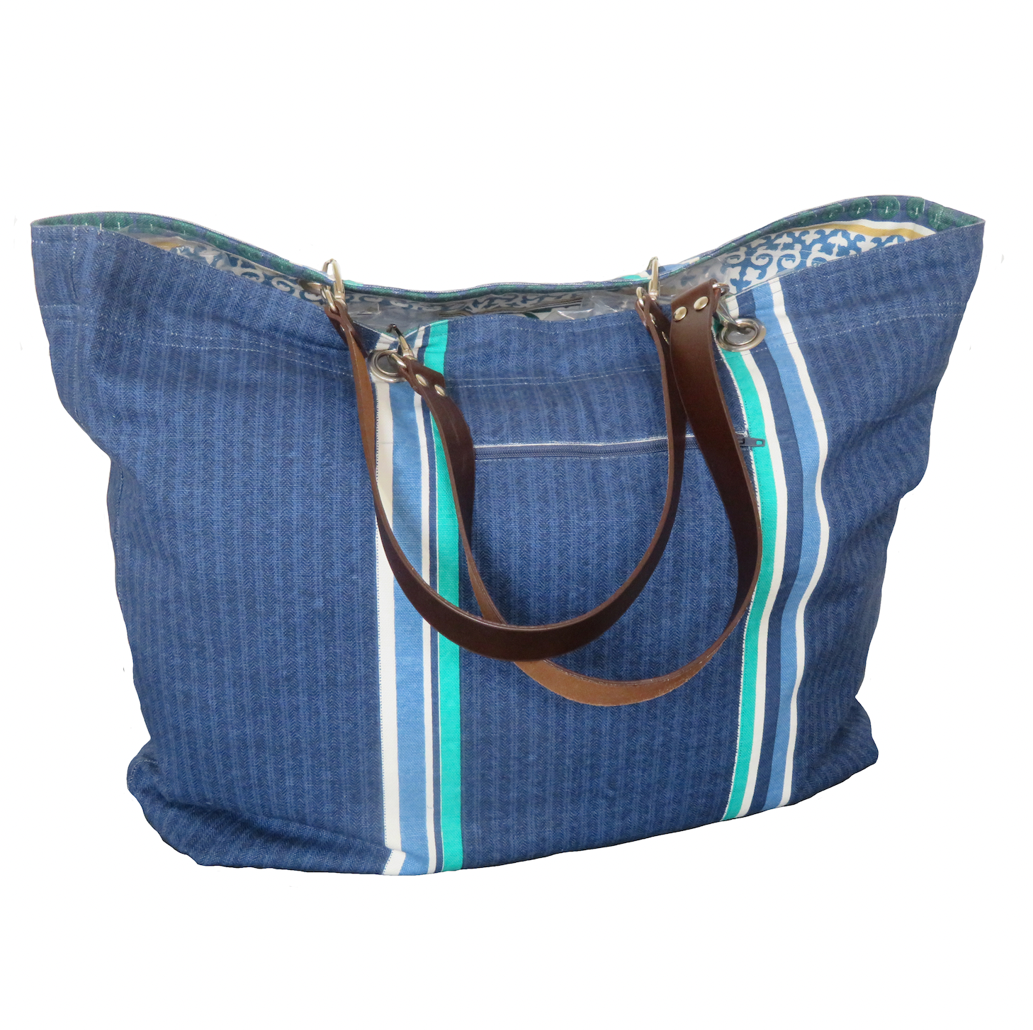 "Ispahan" bleu marine - Sac réversible