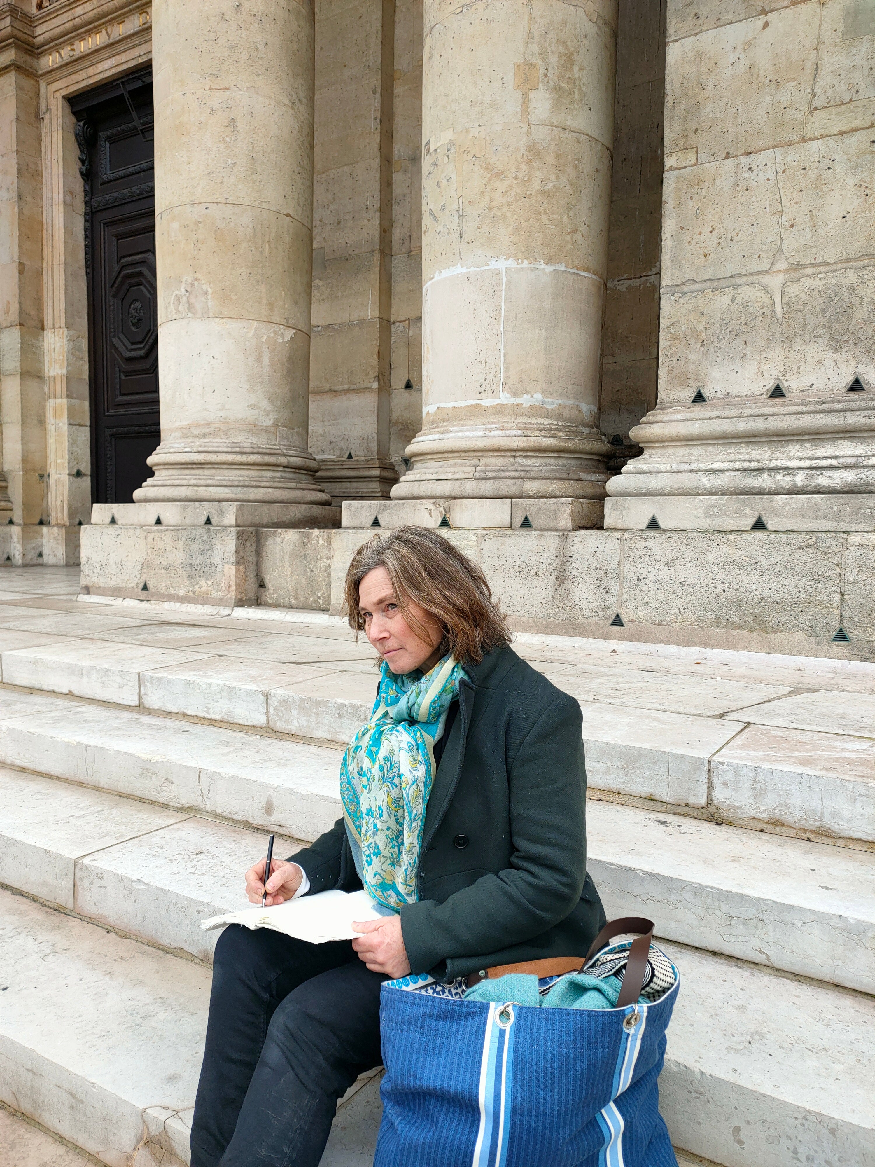 "Polo" turquoise - Etole en laine