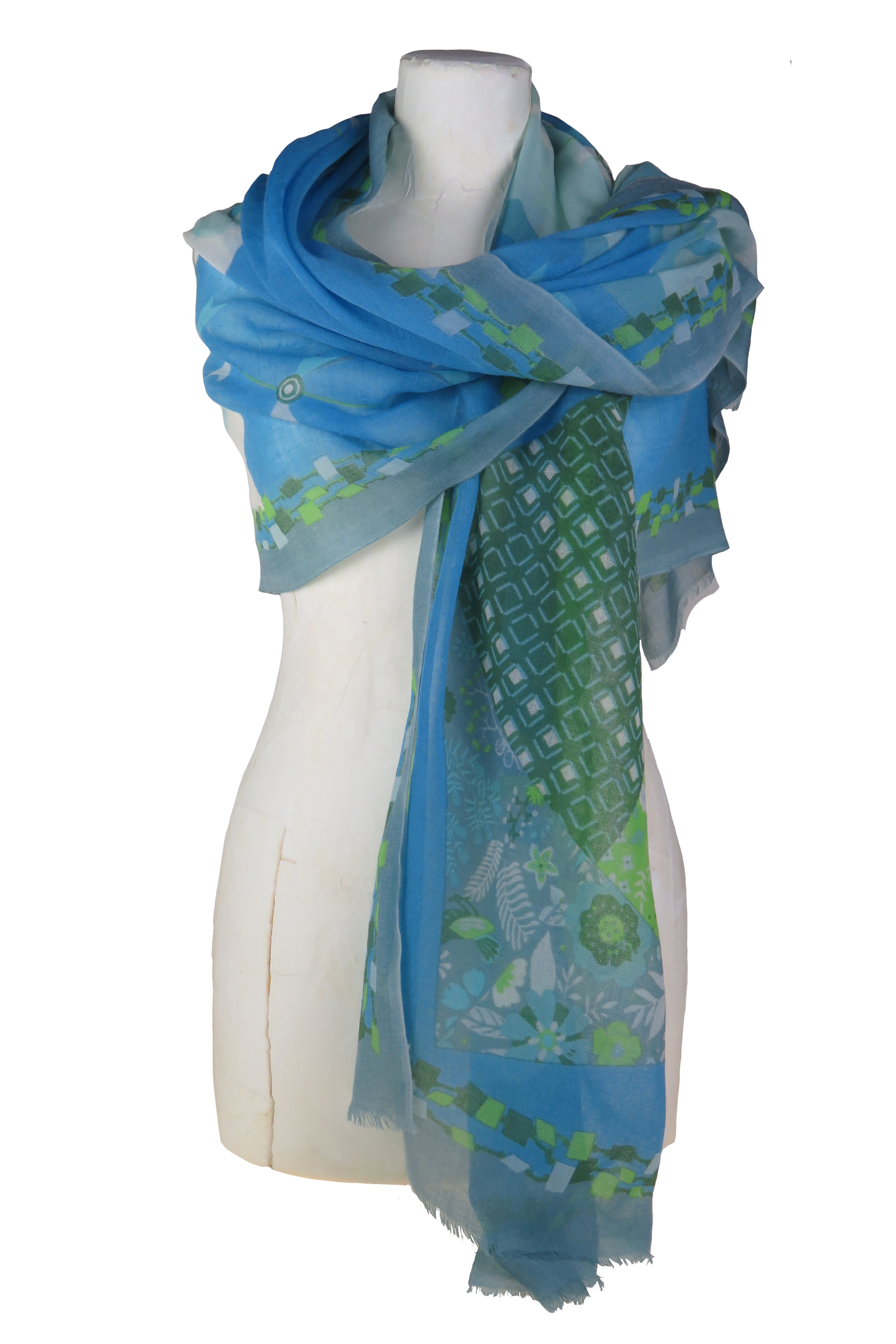 Green "Sherwood" - Wool stole 