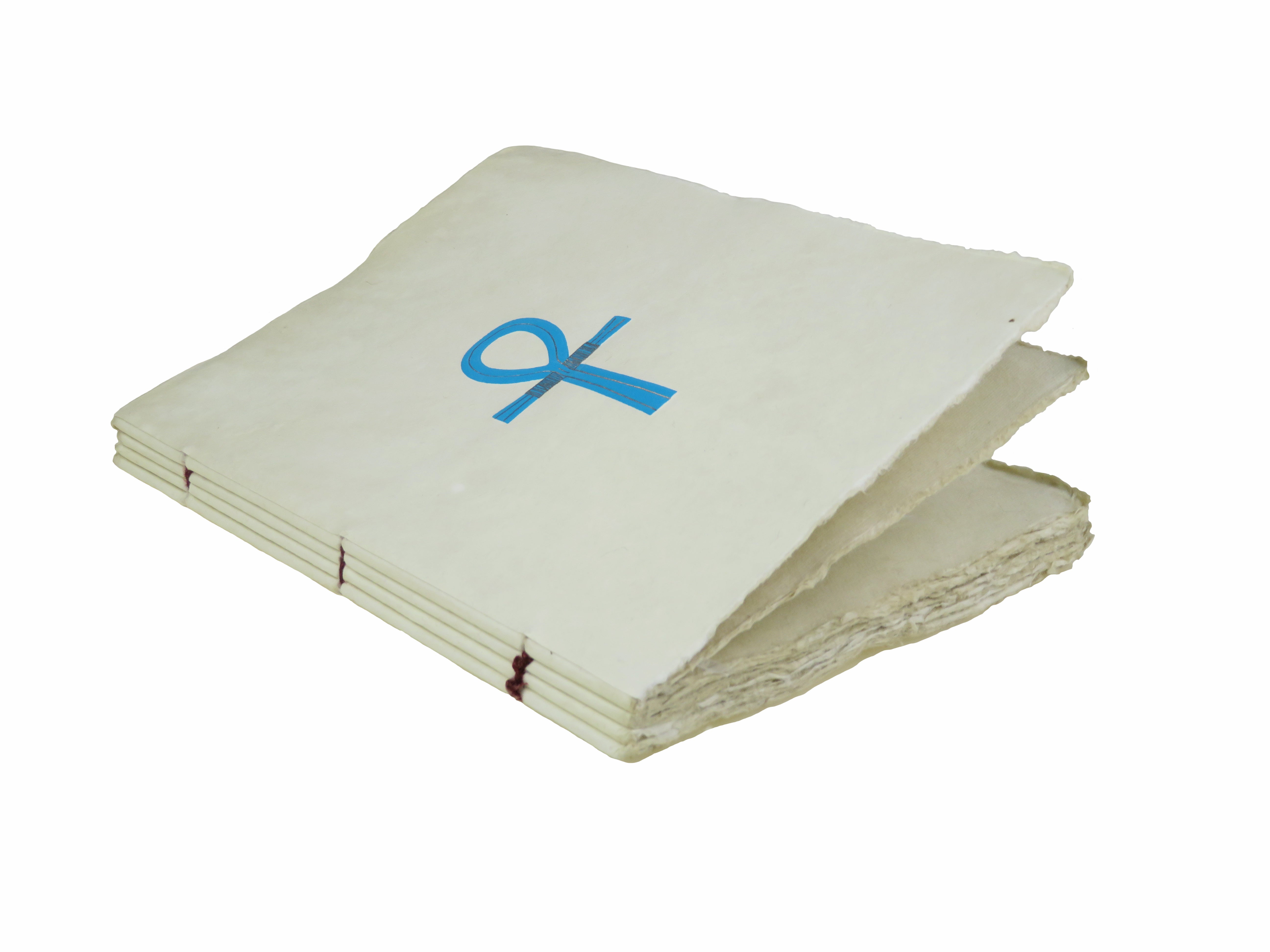 Egypte "Ankh" turquoise - Carnet en papier parchemin