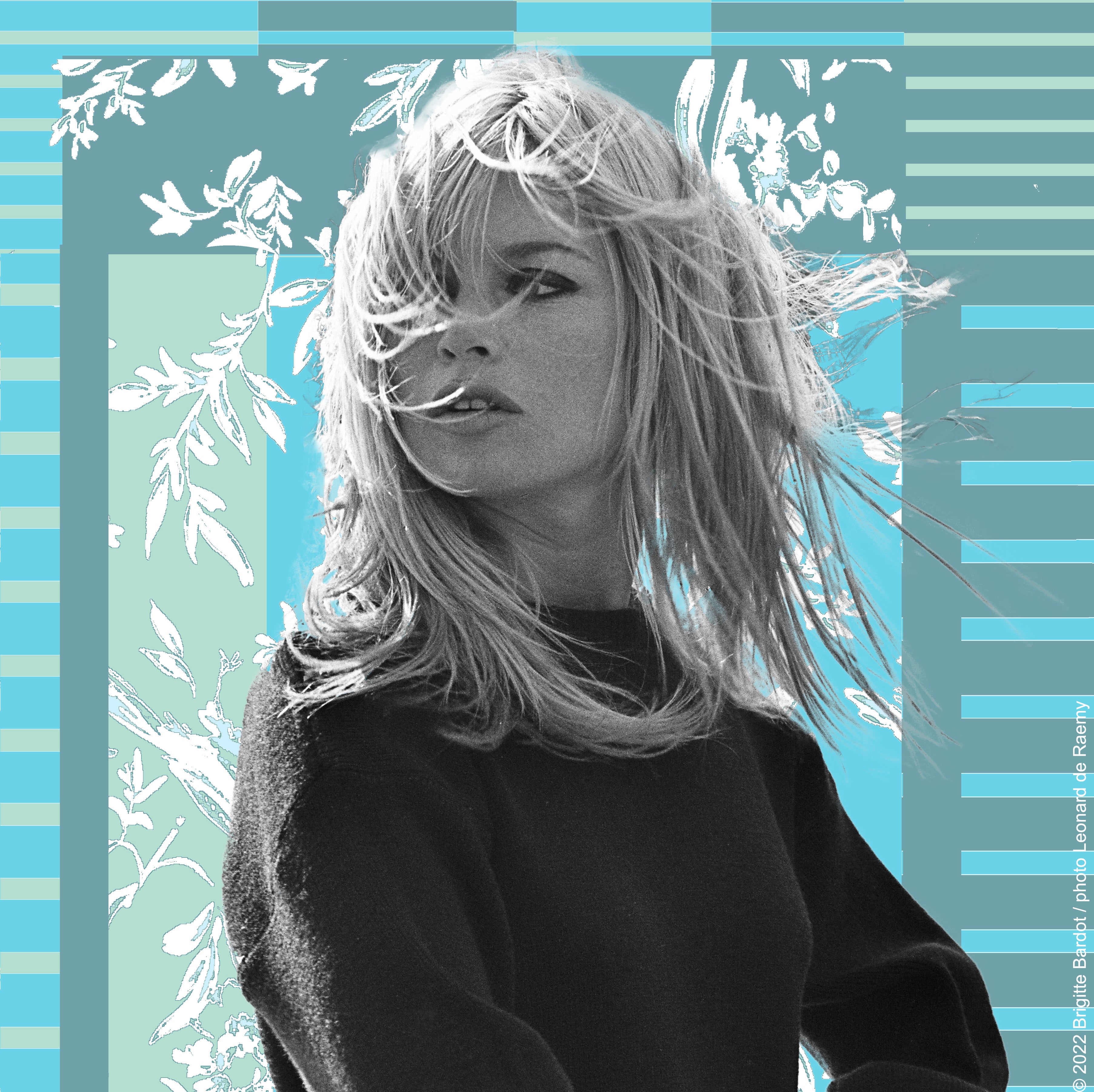 "Esterel" turquoise - Cotton pareo - Brigitte Bardot capsule collection 