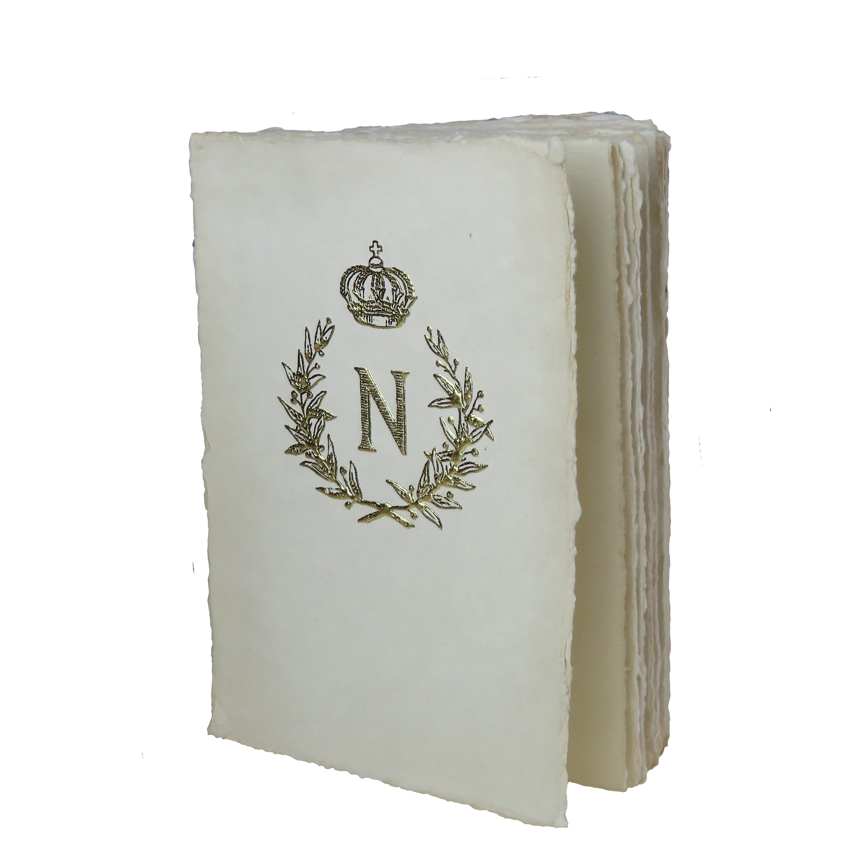 Monogramme Napoléon naturel - Carnet en papier parchemin