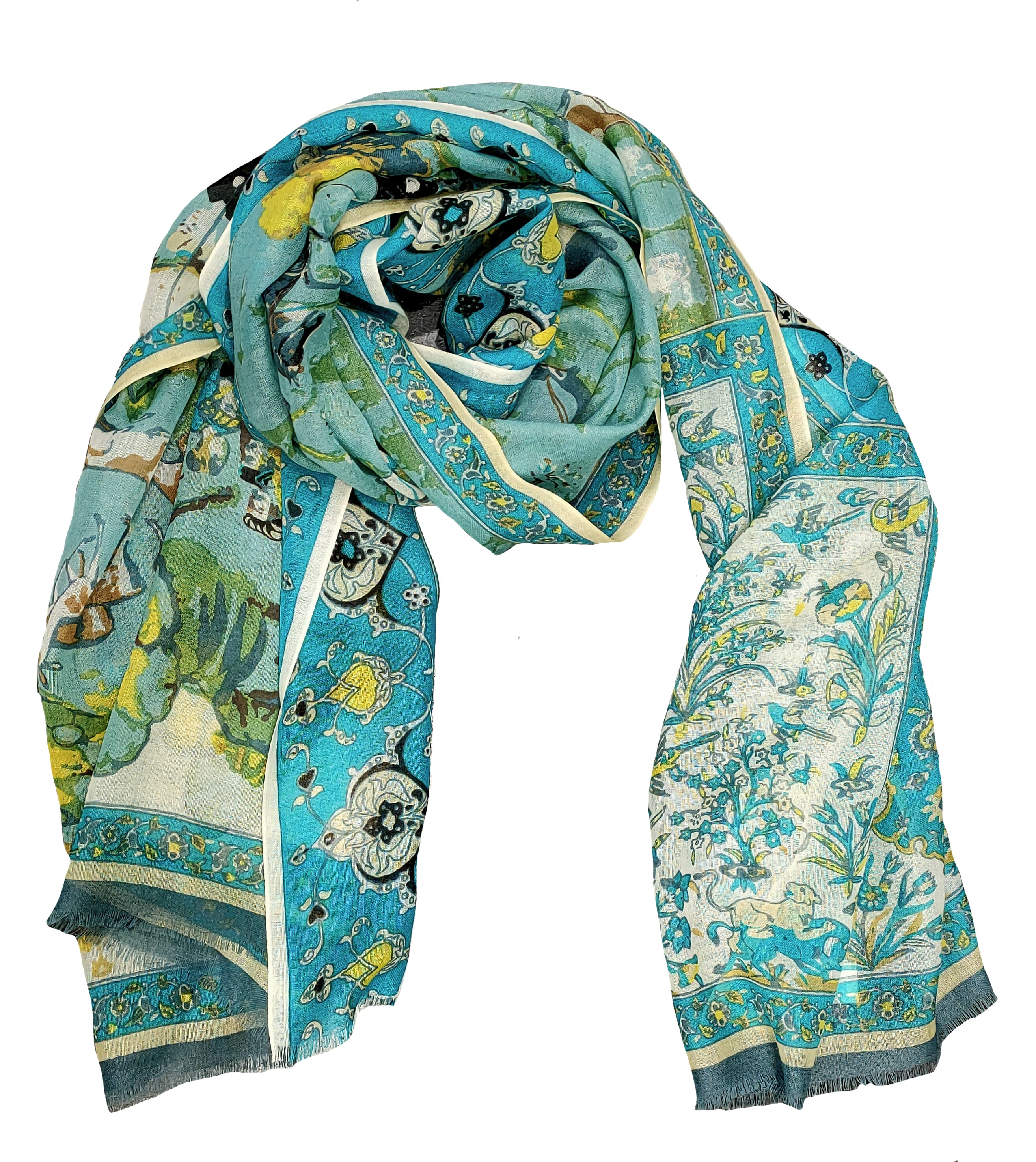 "Polo" turquoise - Etole en laine