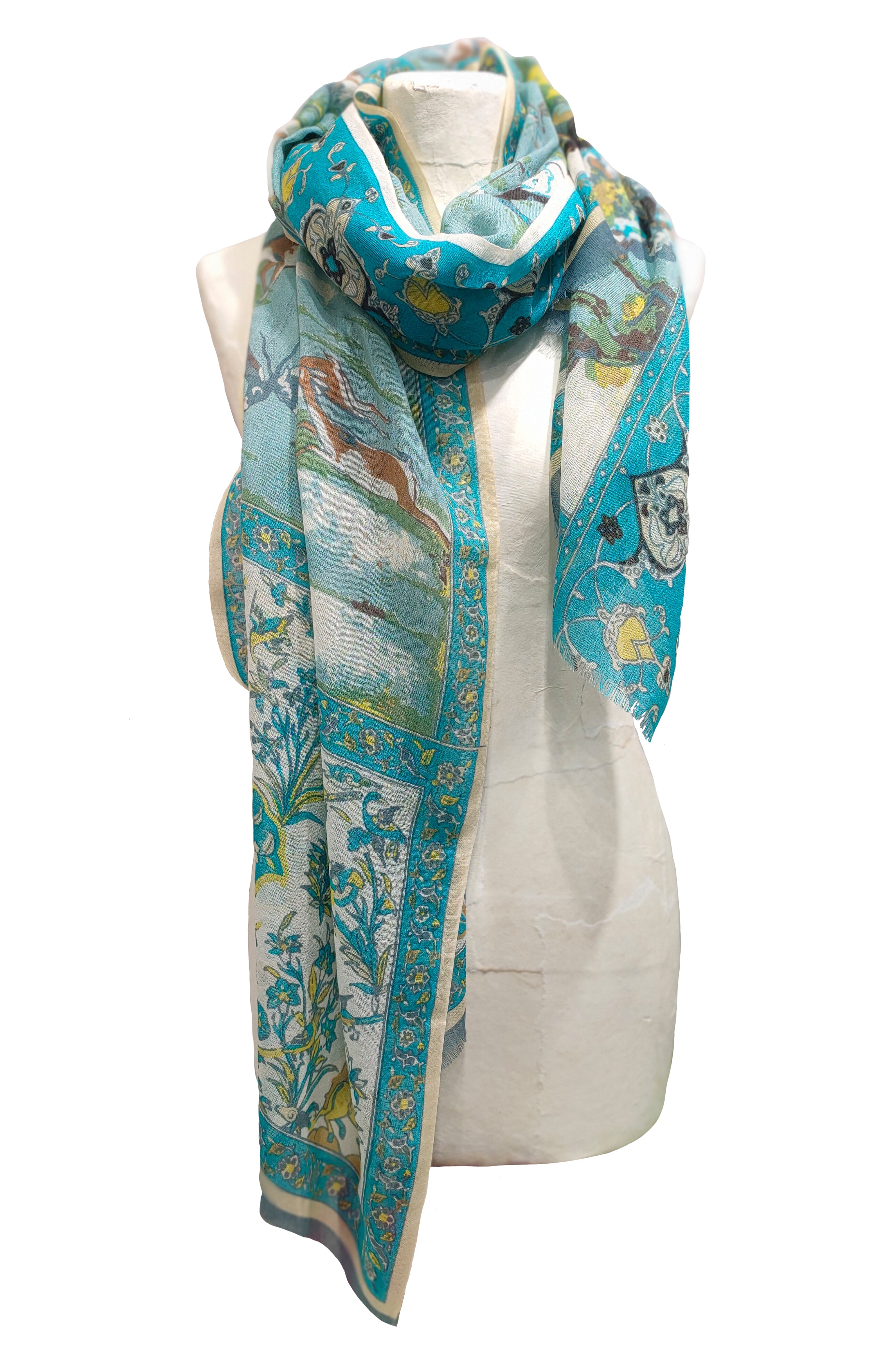 "Polo" turquoise - Etole en laine