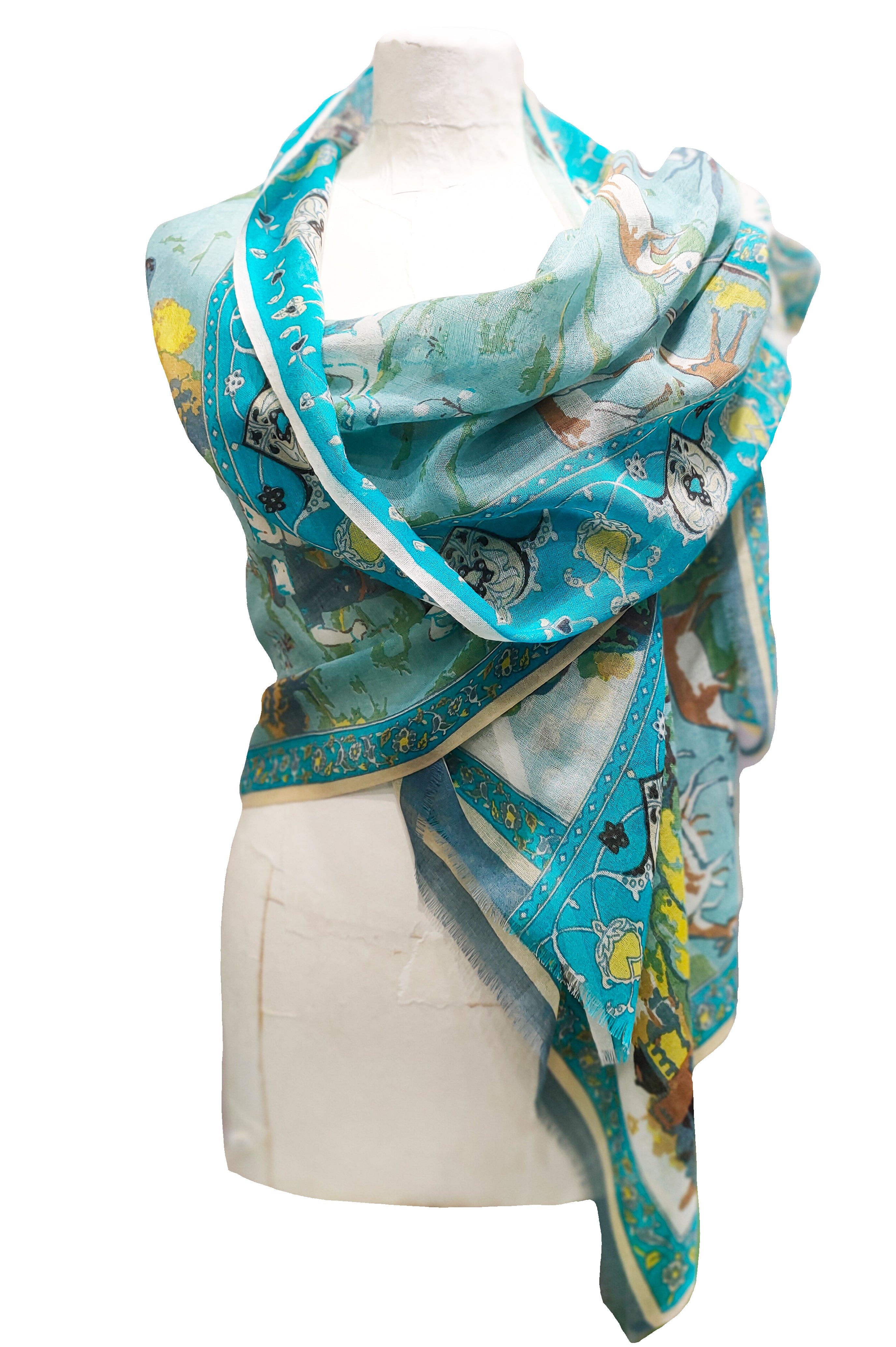 "Polo" turquoise - Etole en laine